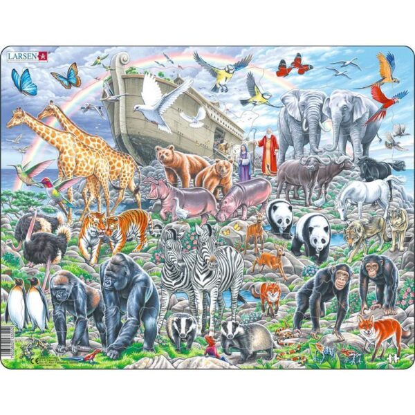 Noahs Arche mit Tieren aus aller Welt auf dem Berg Ararat